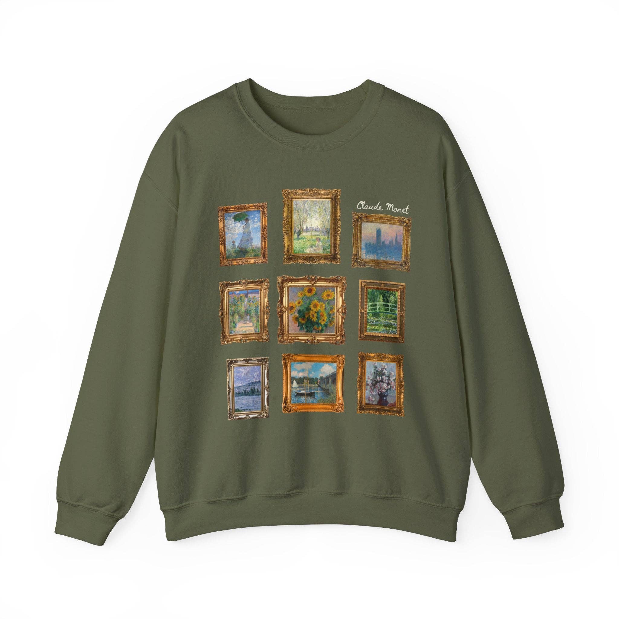 Opal and June - Wholesale Graphic Sweatshirt - Women's - Claude Monet Sweatshirt: Framed Famous Paintings Art History4