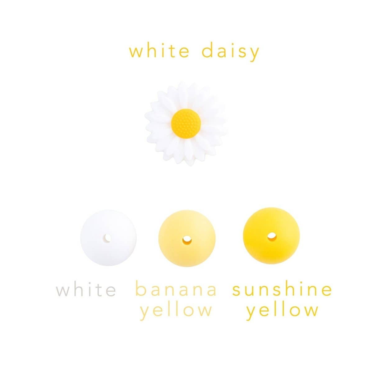 Cara & Co Silicone Craft Supply – Engroshandel Håndværk forsyninger – Daisy silikone fokalperler40