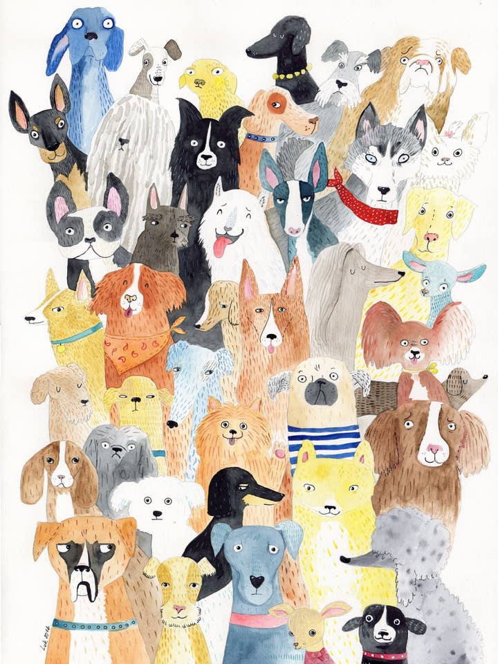 Stampa cani cani per la vendita all'ingrosso da parte di Surfing Sloth