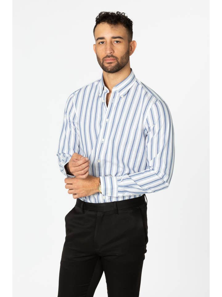 BLUE AGE - Wholesale Button Down Shirt - Men's - Men Dress Long Sleeve Shirts18