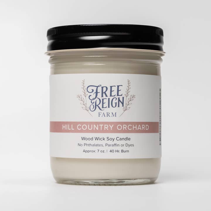 Free Reign Farm - Wholesale Jar/Filled Candle - NEW 7oz Wood Wick Soy Candles13
