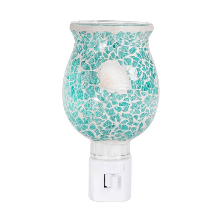 Iridescent Blue Glass Night Light for wholesale by Beachcombers