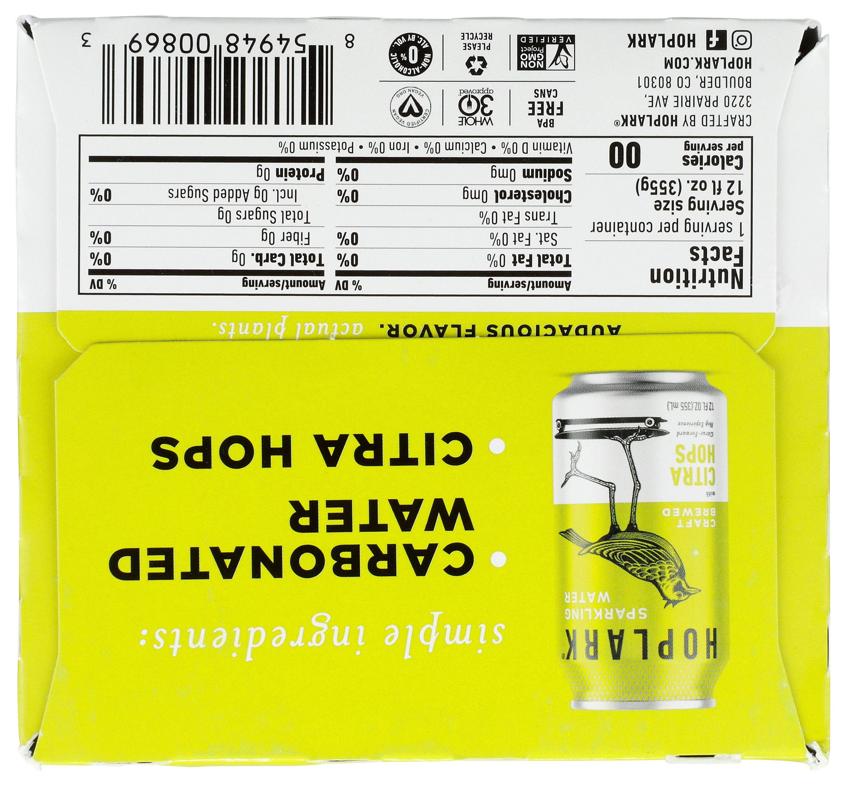 Everyday Supply Co - Wholesale Non-Alcoholic Beer - Hoplark Wtr Hoplark Citra Hops 6Pk - Case Of 41