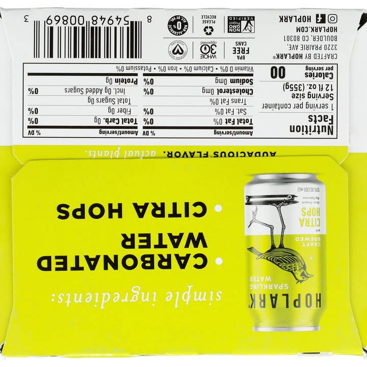 Everyday Supply Co - Wholesale Non-Alcoholic Beer - Hoplark Wtr Hoplark Citra Hops 6Pk - Case Of 41