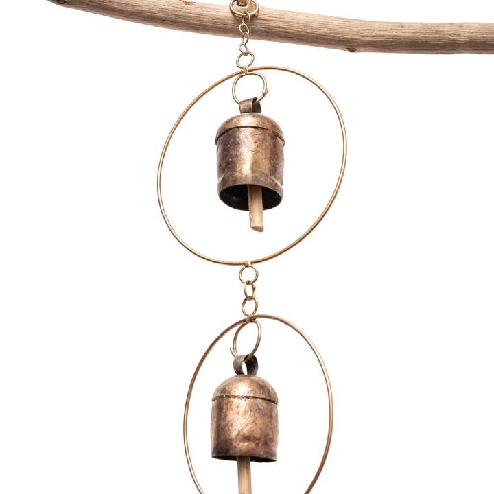 Indika - Wholesale Wind chime - Garden Wind-chime Golden Rings 7 Hand-tuned Bronze Bells 5