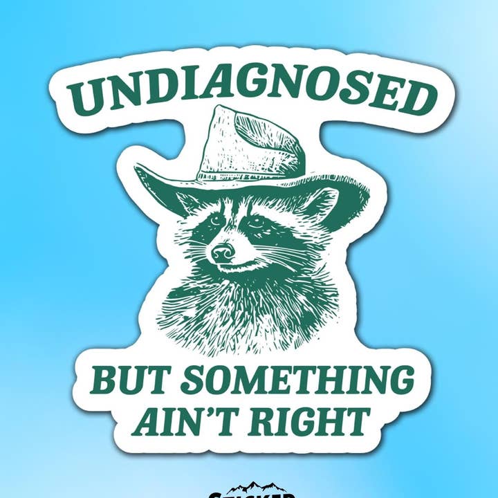 Sticker Lodge - Wholesale Phone & Laptop Stickers - Undiagnosed But Something Ain't Right Vinyl Sticker