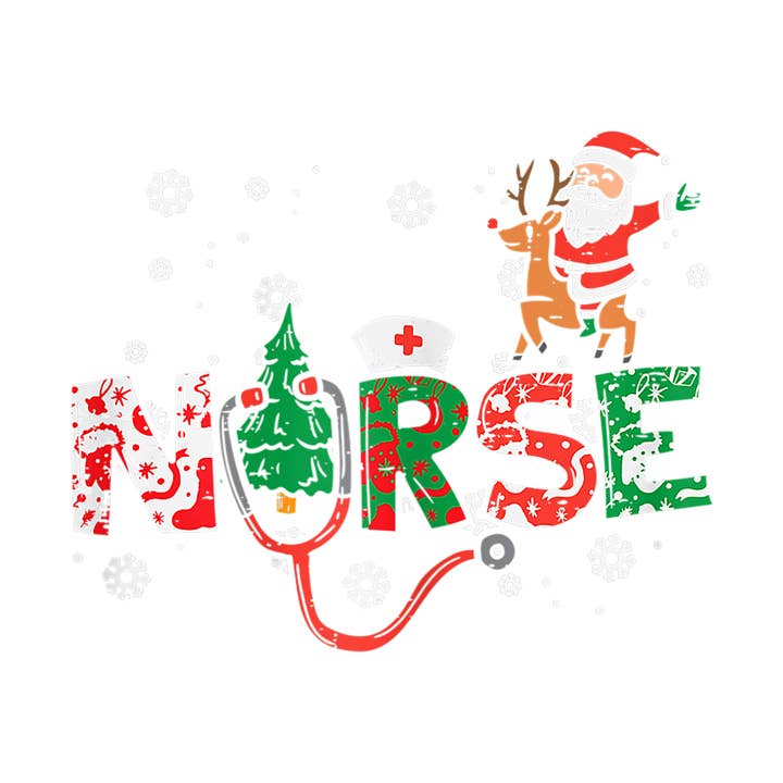2Nurse Christmas DTF Print for wholesale by ROTD Crafter's Corner