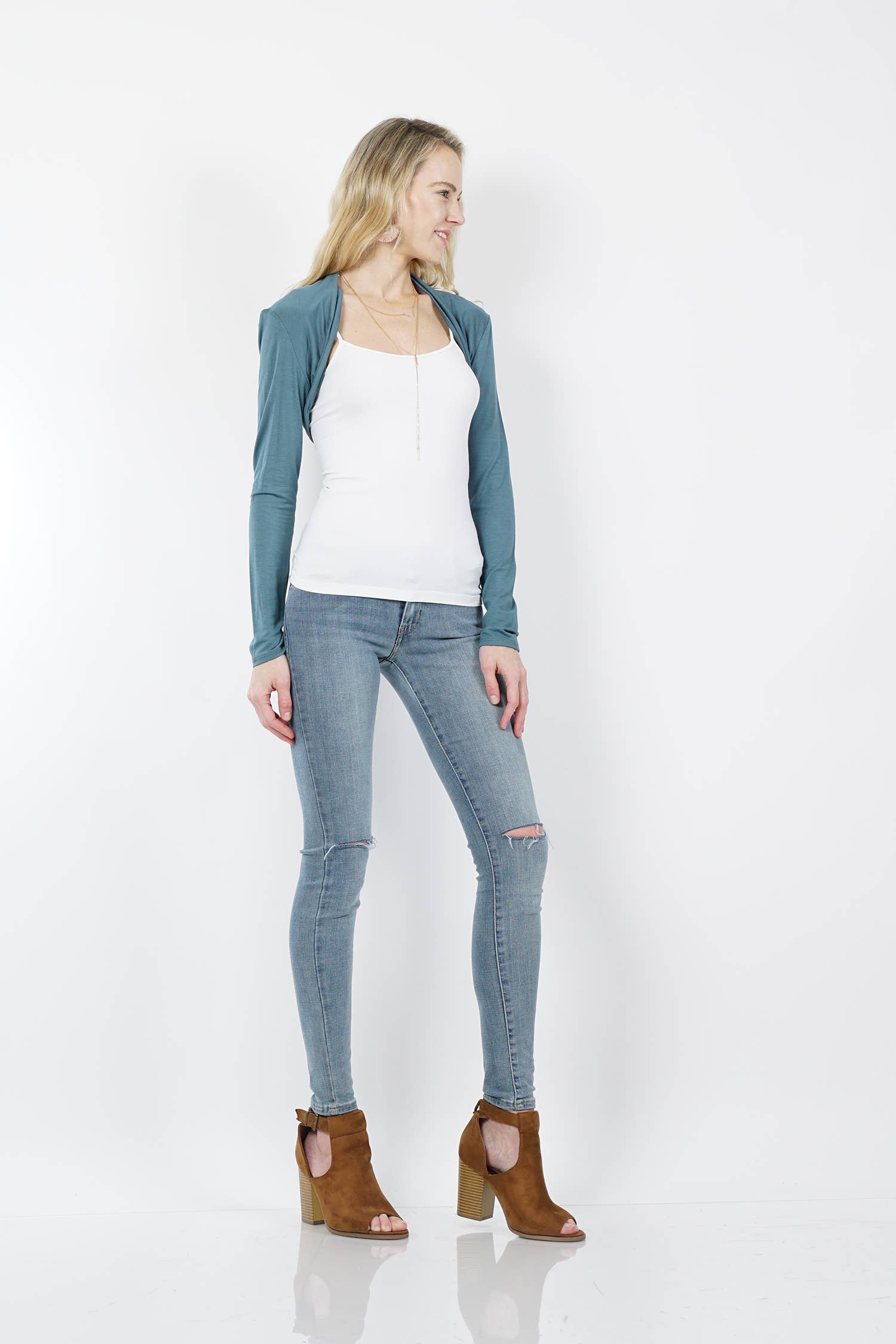 42POPS - Vendita all'ingrosso Cardigan - Donna - "...Estensione manica Bolero Cardigan3