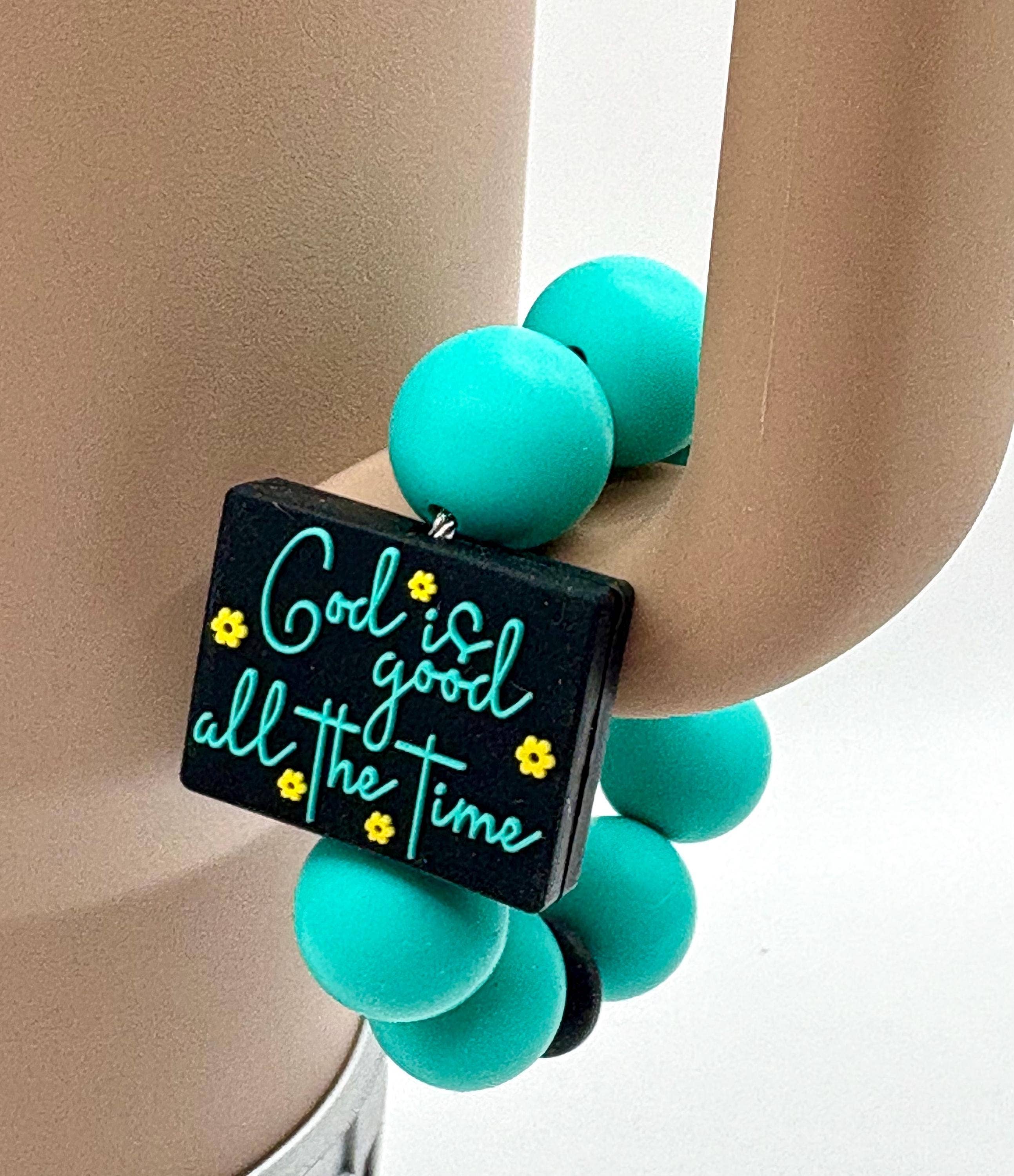 ASAP Craft Supplies - Wholesale Wine Charm - God is Good Beaded Cup Charm - cup handle charm - tumbler charm - accessories0