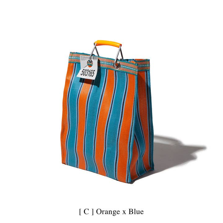 Puebco - Wholesale Tote Bag - Women's - RECYCLED PLASTIC STRIPE BAG - Rectangle D15