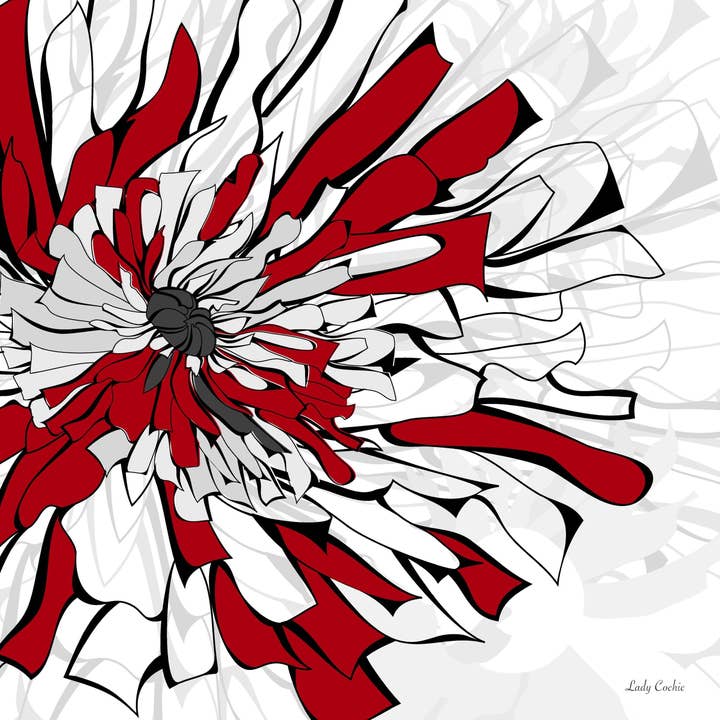 Vento D’Amore Silk Foulard (100 % Silk, Red and White) for wholesale by COCHIC