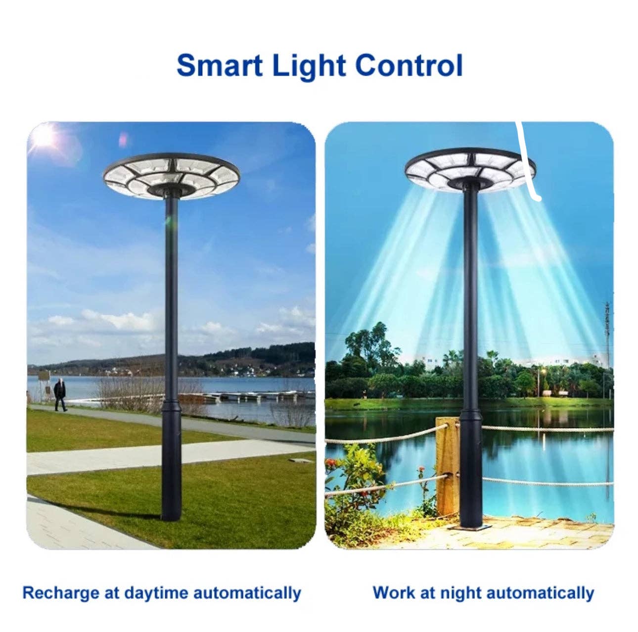 OutdoorSolarOutlet - Wholesale Outdoor/Lawn Light - 2500W Solar Outdoor Light UFO Garden Pole And Wall Street Lights For Home, Yard, Farmhouses with Remote12