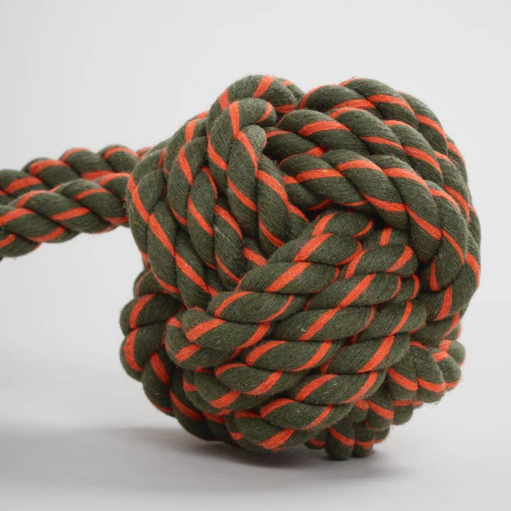 Original Rope Toy Olive and Orange for wholesale on Faire1