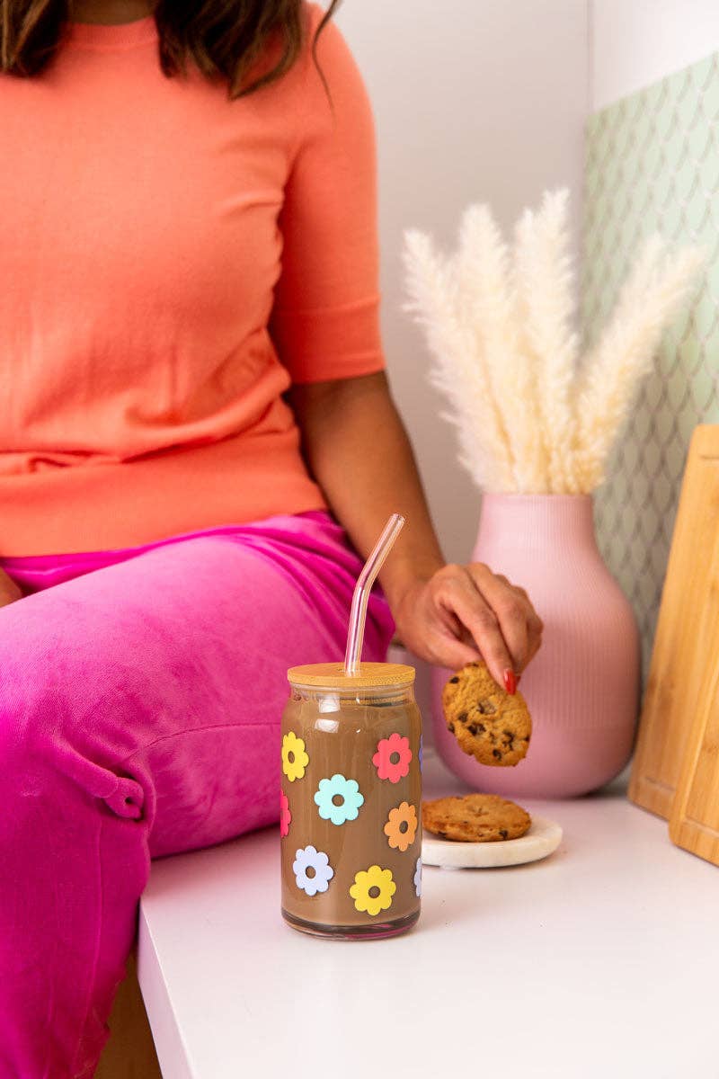 Talking Out of Turn - Wholesale Drinking Glass/Cup - Holiday Can Glass w/Lid + Straw24