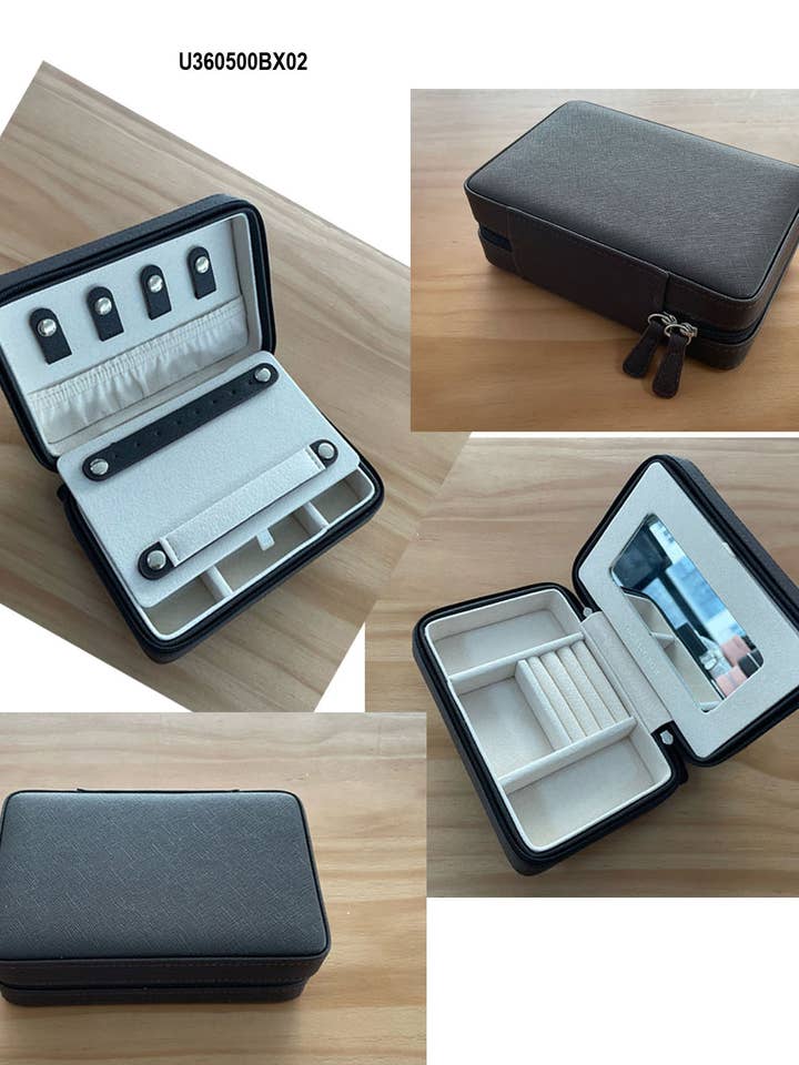 Small Rectangular Zip Jewelry Box for wholesale by Carole Inc.