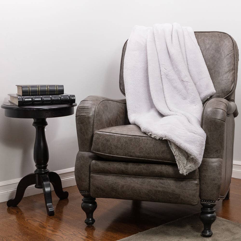 Husband Pillow – Großhandel Überwurfdecke – Ehemann Kissen - Wurfdecke, Exquisite Kunstpelz - Beidseitige Gewichtsdecke 5,7 lbs für Couch, Chaiselongue, Sofas & Stühle. Dicke, schwere seidenweiche Felle (2-farbig, 50"X 60").22