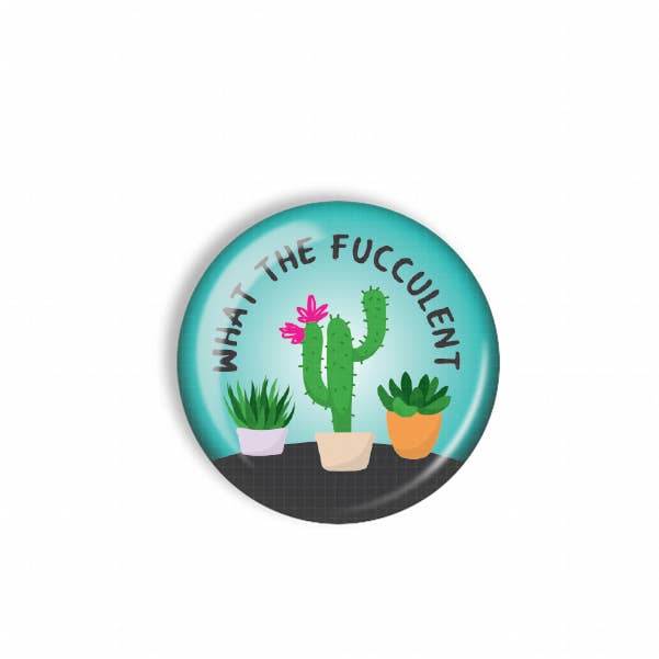 Badge Reel Topper: What the fucculent for wholesale by Snarkynurses