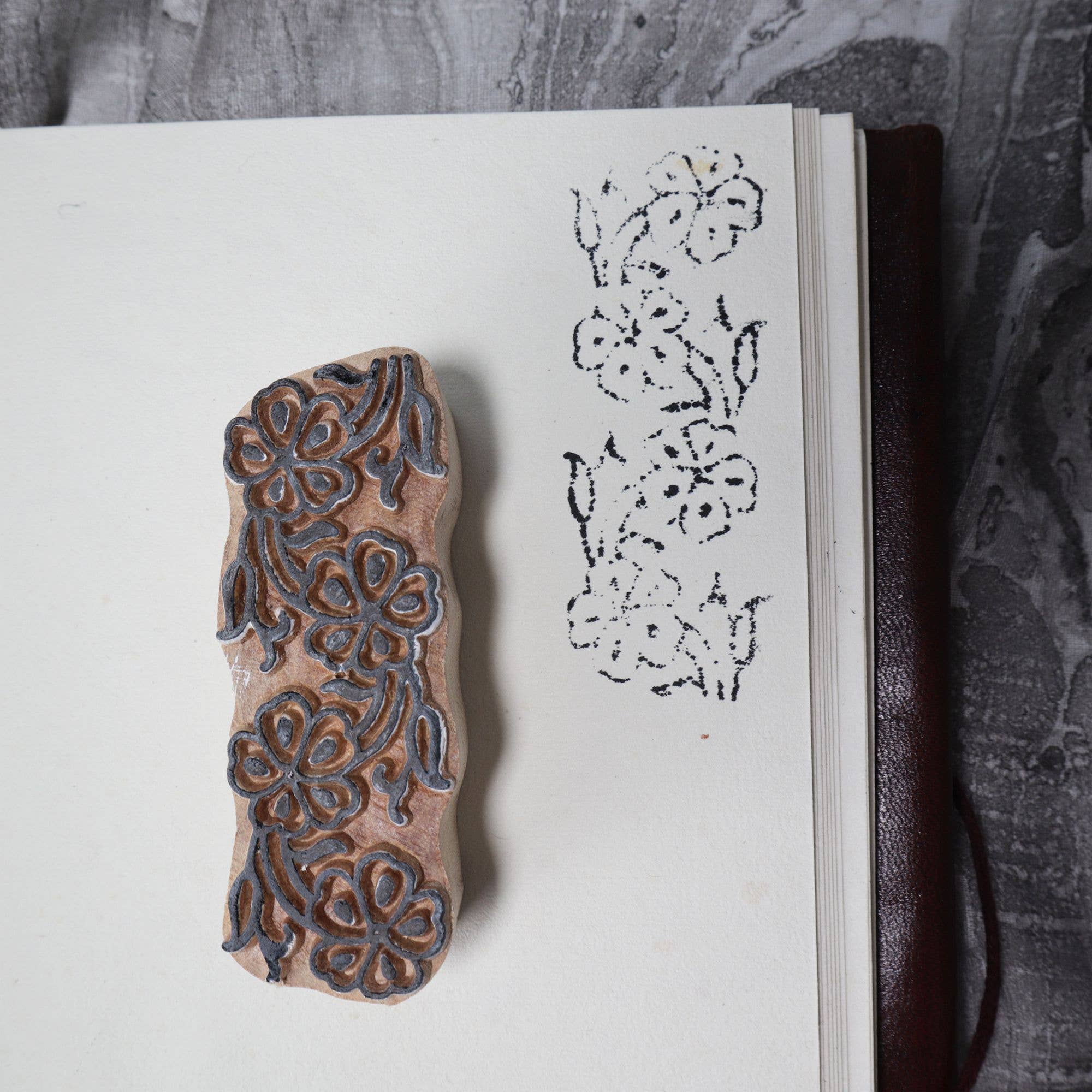 Tribal Trade GmbH – Engroshandel Gummistempel/pyntestempel – Stempel trækant 7,5 cm model 07 kant træstempel7