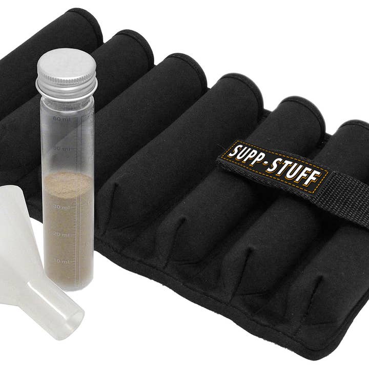 Sup Stuff 7 Powder Tubes Organizer für Nahrungsergänzungsmittel und Reiseetui für den Großhandel von Medcenter Systems