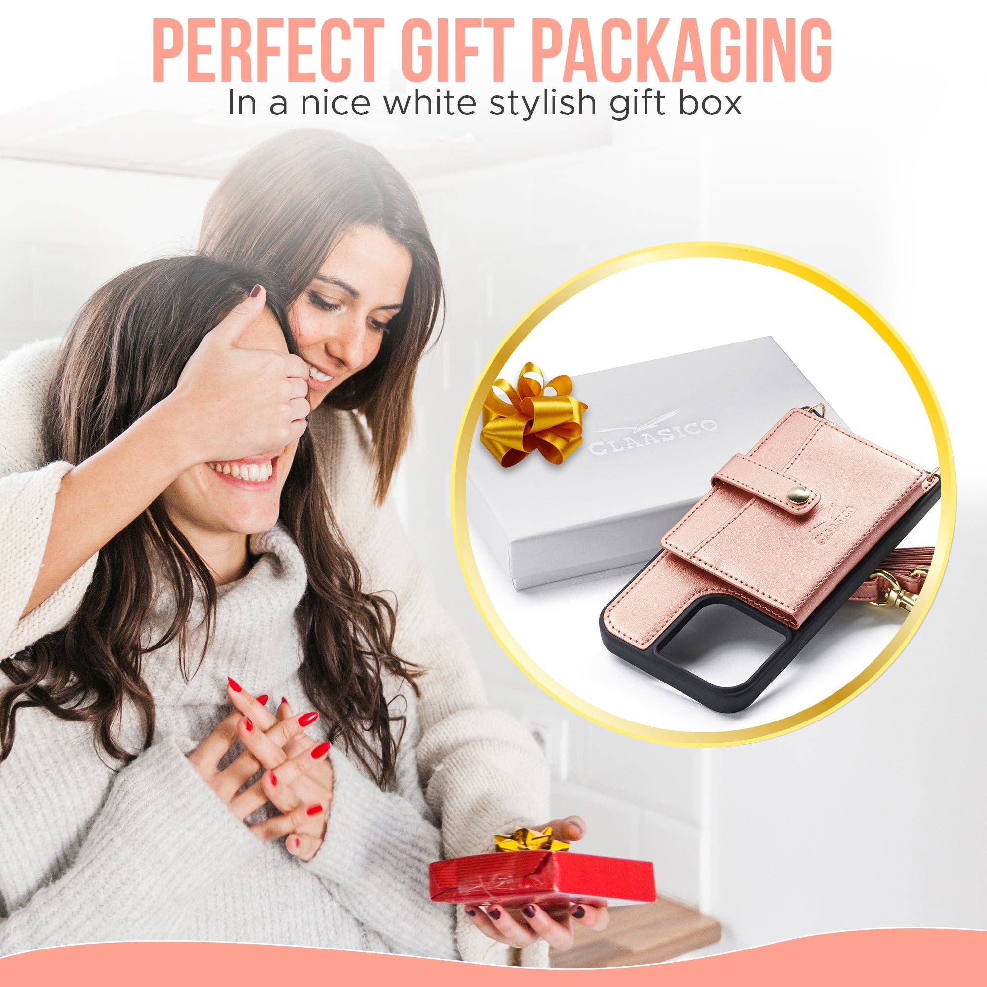 Claasico - Wholesale Phone Wallet - Women's - iPhone 13 - Crossbody Cell Phone Faux Leather Wallet w/Credi24