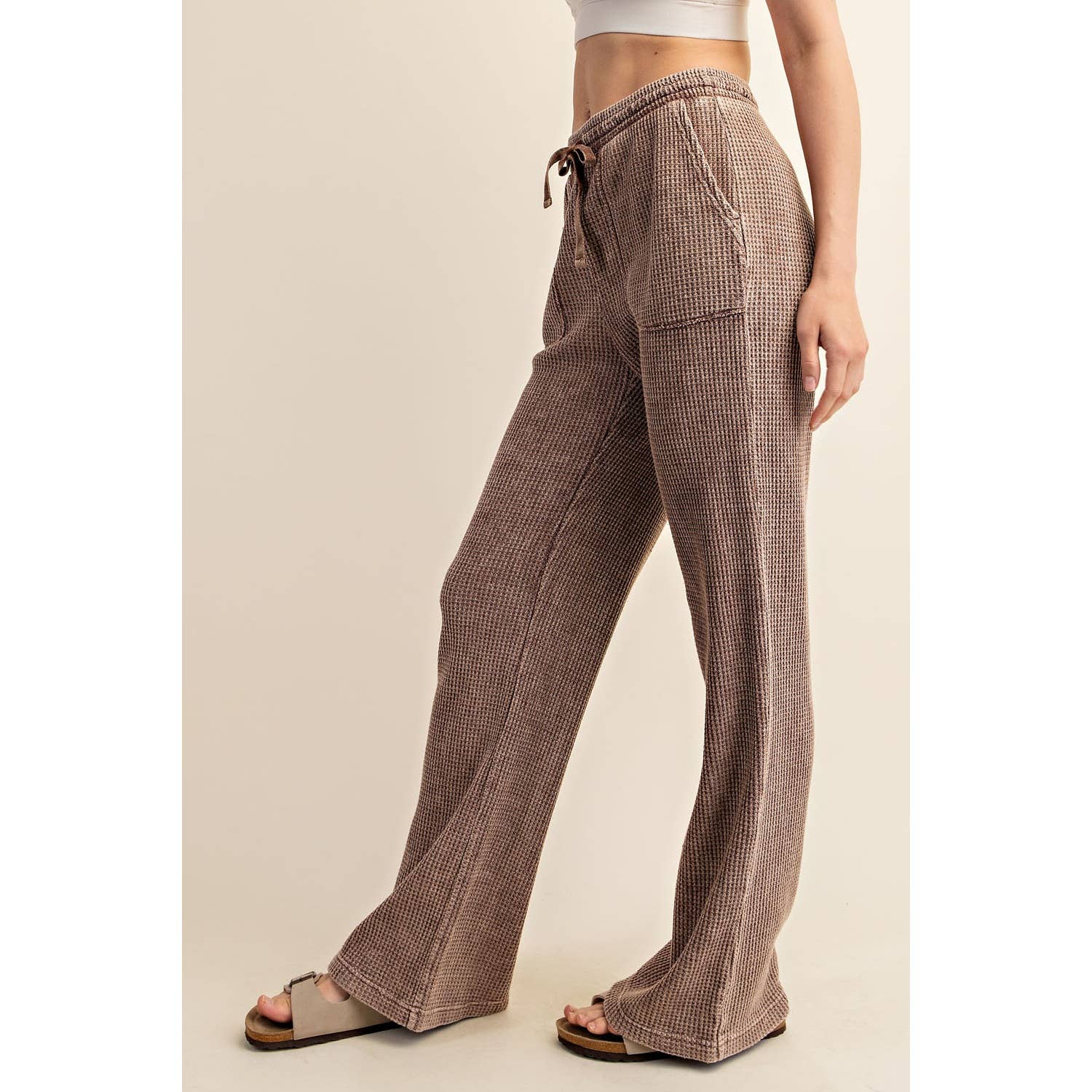 Rae Mode - Wholesale Athletic Pants - Women's - MINERAL WASHED WAFFLE STRAIGHT SWEATPANTS13