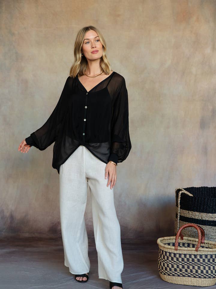 Milani Italian Silk Top for wholesale by CobbleStone Living