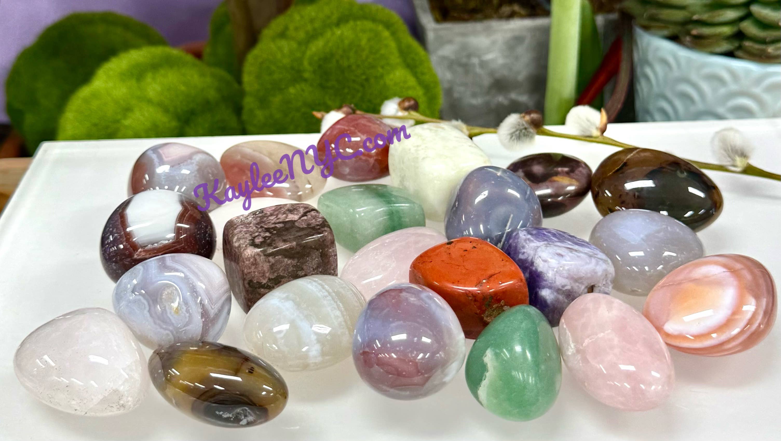KayleeNYC - Wholesale Spiritual Stone/Crystal - wholesale 2 lbs Natural Mix Crystals Tumble healing energy4