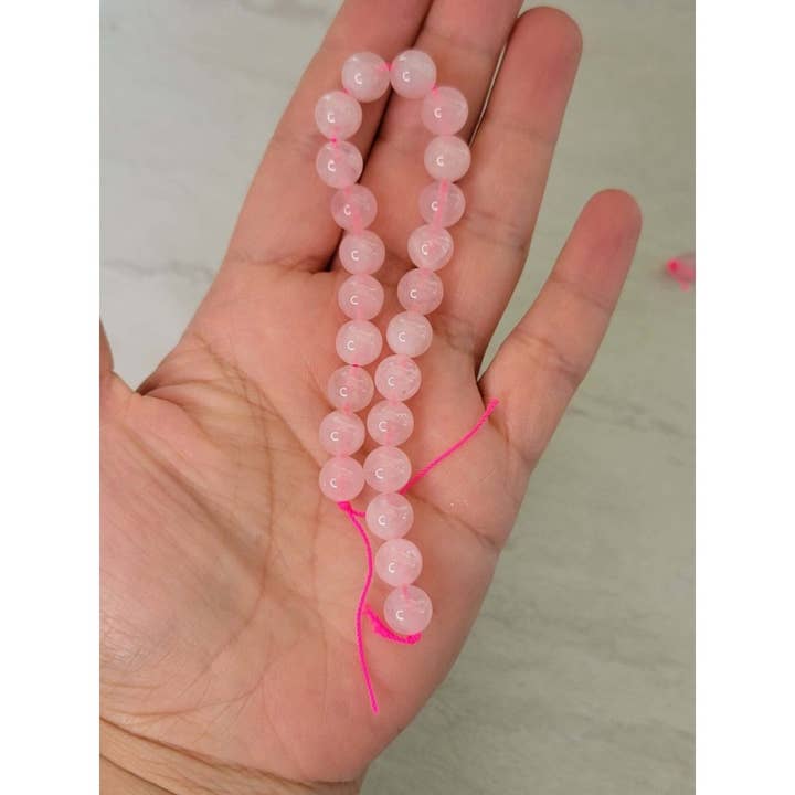 My Magic Place Shop - Wholesale Beads - Natural Rose Quartz Crystal Pink Stone Gemstone Round 8mm5