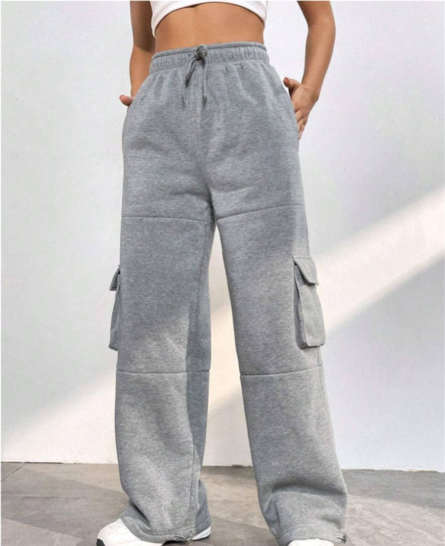 Sweetkama - Wholesale Athletic Sweatpants/Joggers - Women's - Ladies Elastic Waist Wide Leg Sweatpants 1056