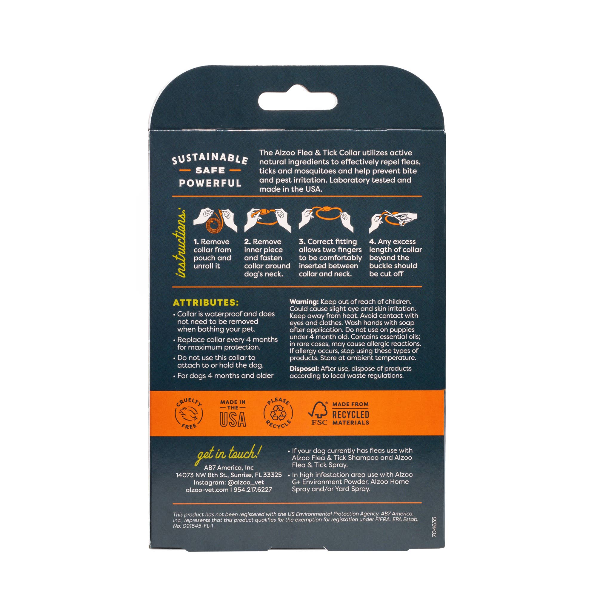 ALZOO - Wholesale Pet Collar - Dog - ALZOO Plant-Based Flea & Tick Collar for Dog, Medium3