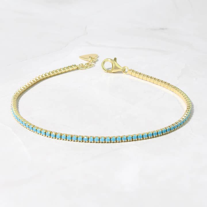 Sami Jewels - Wholesale Tennis Bracelet - Turquoise Tennis Bracelet0