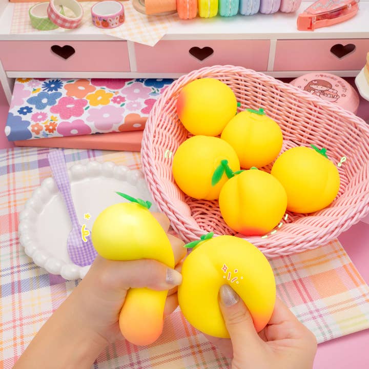 Kawaii Slime Company - Wholesale Squishy Toy - Kids & Baby - Just Peachy! Cute Georgia Peach Stress Ball (12pcs/case)1