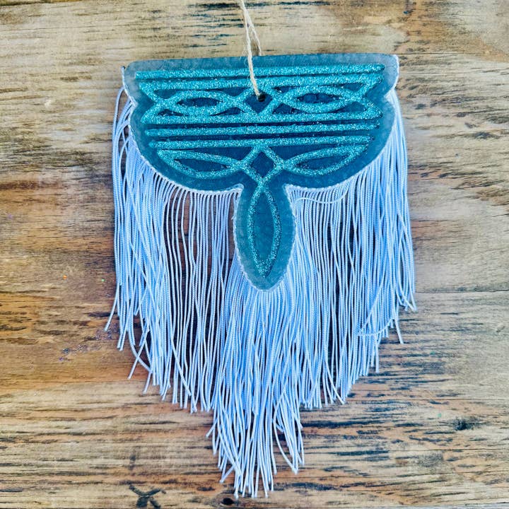 **Custom** Boot Stitch with Fringe Car Freshie for wholesale by Southern Creek Wholesale
