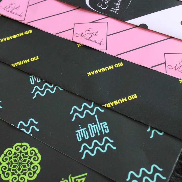 Colourful Eid mubarak gift wrapping sets for wholesale by Hyza UK