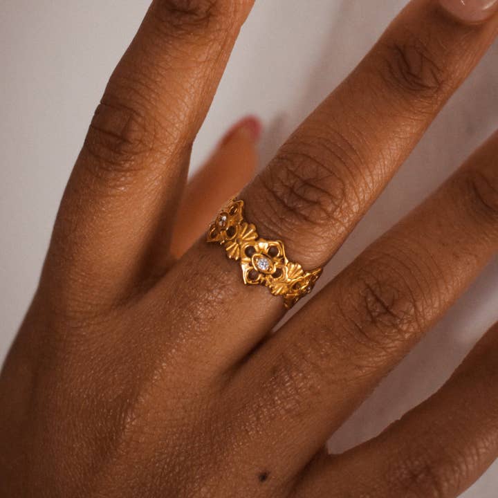 Lori Royal Crown Ring for wholesale by Fran's Hause