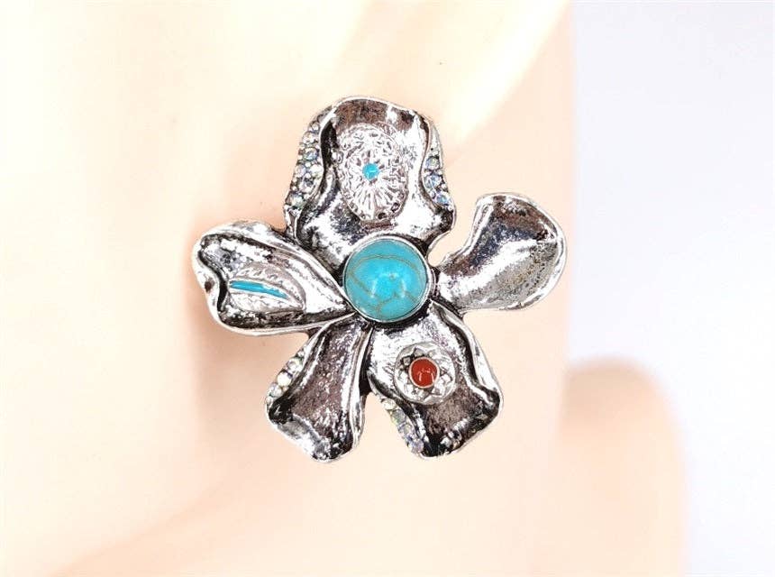 Greater Goods Imports & Wholesale - Wholesale Stud/Post Earrings - E1861 TE6833 Flower Earrings0
