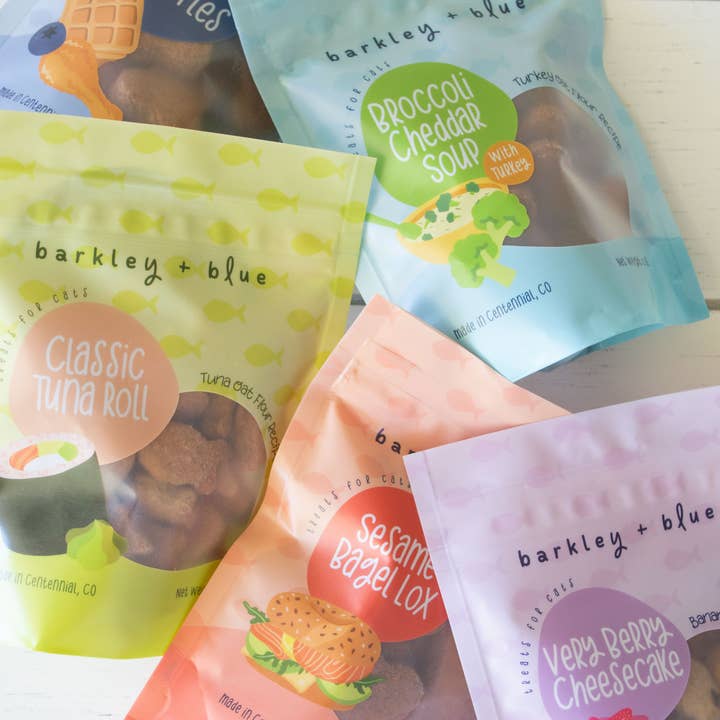 Barkley & Blue - Vente Friandises – chat - Friandises pour chats Bagel Lox au sésame - Biscuits pour chats2