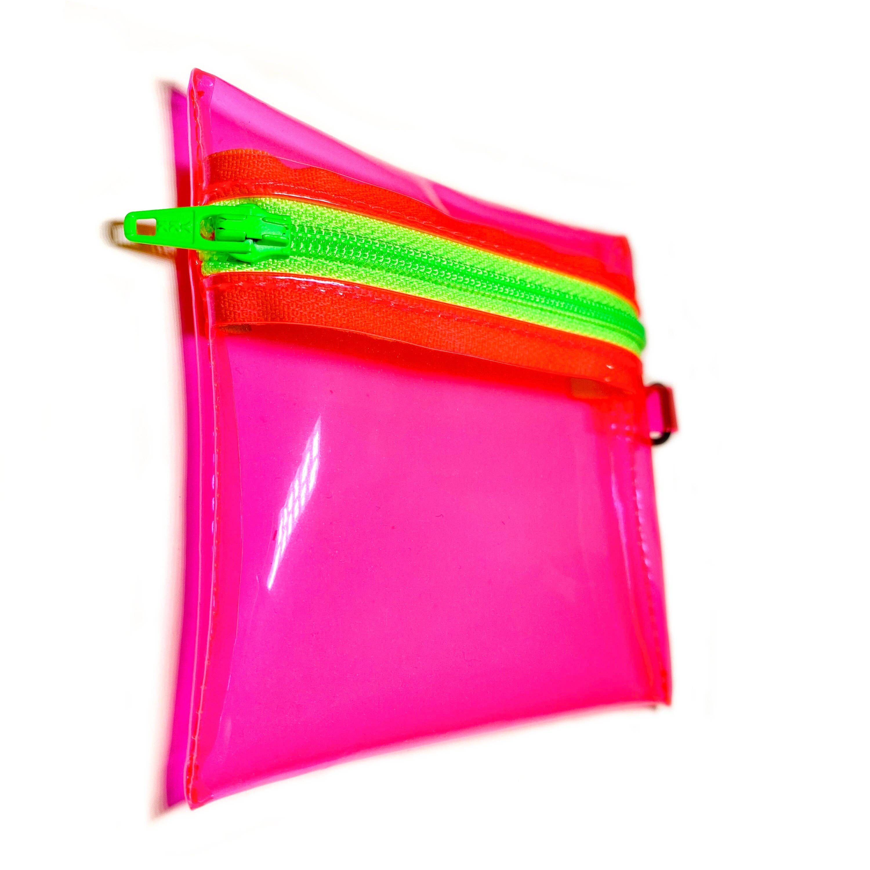 NEON SOL - Wholesale Coin Purse - Women's - Transparent Coin Pouch | neon pink3