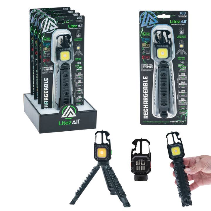 LitezAll Tripod Work Light w/Driver Bits for wholesale by LitezAll