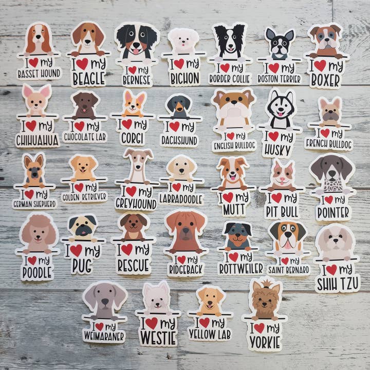 Crafty Rice - Wholesale Sticker - I ❤ My Mutt Sticker2