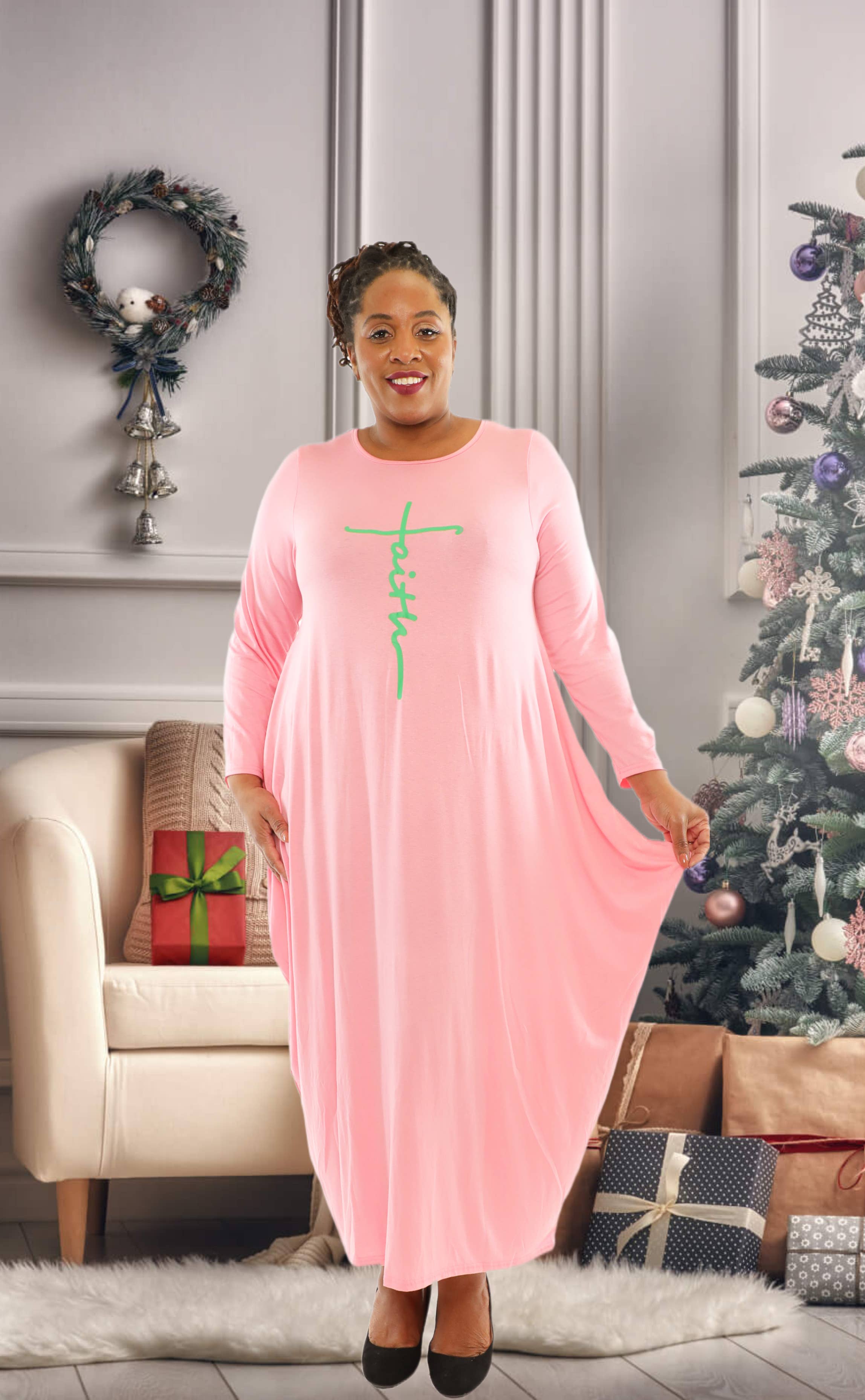 KaraChic - Wholesale Jurk - Dames - „FAITH” maxi-comfortabele oversized jurk met lange mouwen voor dames