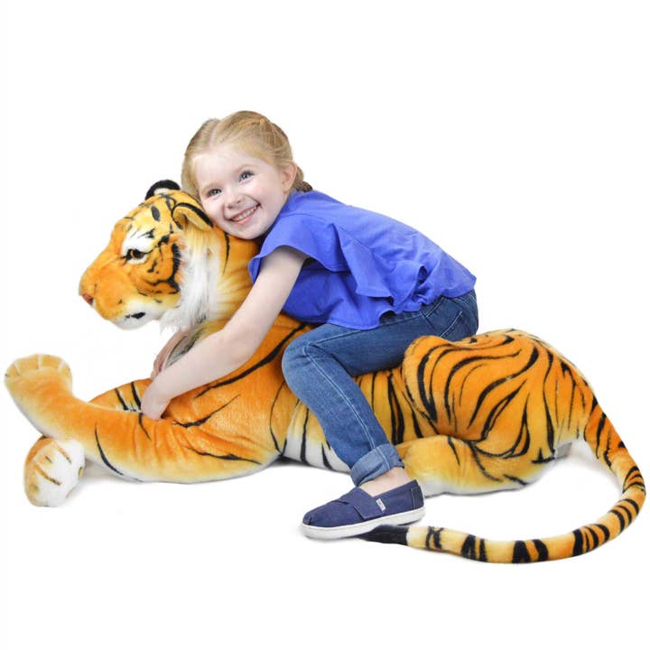 VIAHART Toy Co. - Wholesale Stuffed/Plush Toy - Kids & Baby - Rohit The Orange Bengal Tiger | 46 Inch Stuffed Animal Plush