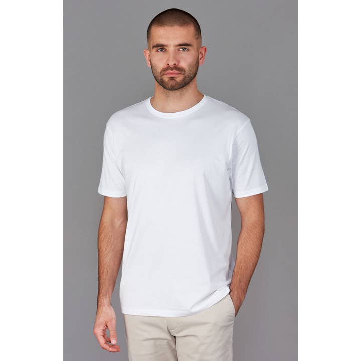 T-shirt épais en coton Supima à coupe décontractée pour hommes pour la vente par Paul James Knitwear