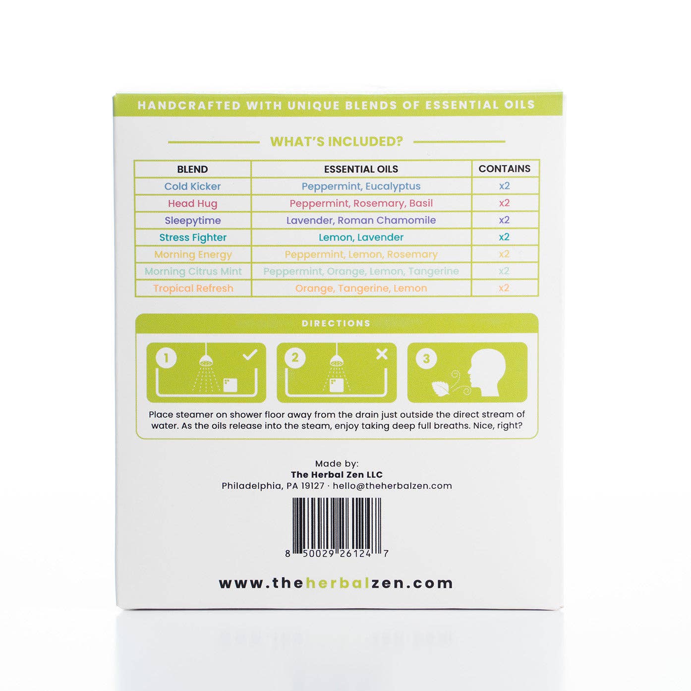 The Herbal Zen - Wholesale Shower Steamer/Bomb - Medicine Cabinet Shower Steamer Gift Box | Valentine’s Set8