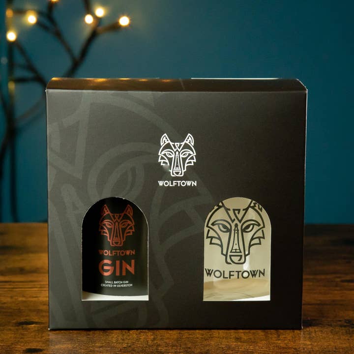 Wolftown Signature Gin 20cl & Tumbler Gift Set for wholesale by Wolftown