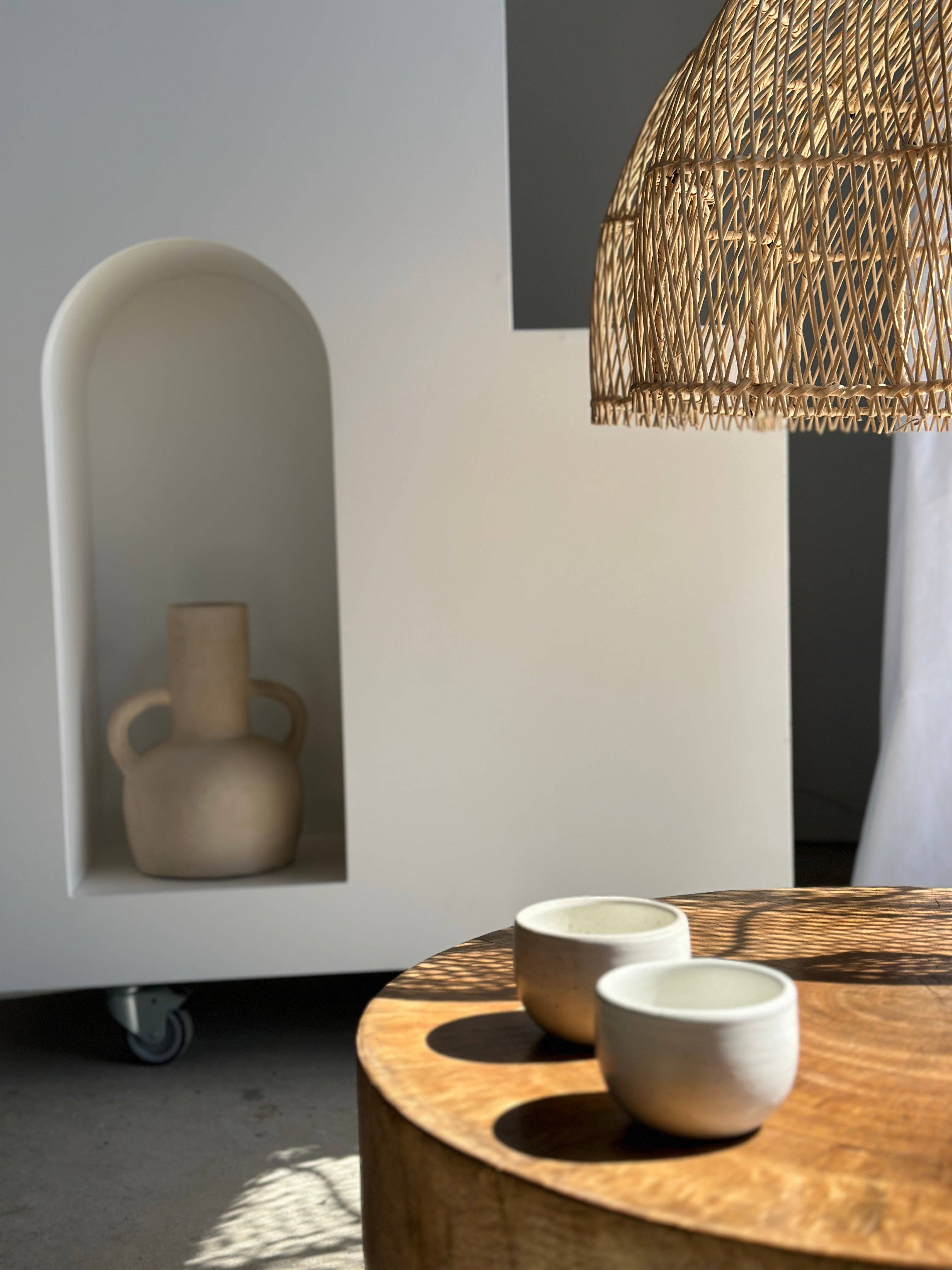 Office Objets - Wholesale Chandelier/Hanging Light - Pendant light, flower-shaped rattan fixture, tulip, corolla H:80cm D80cm100