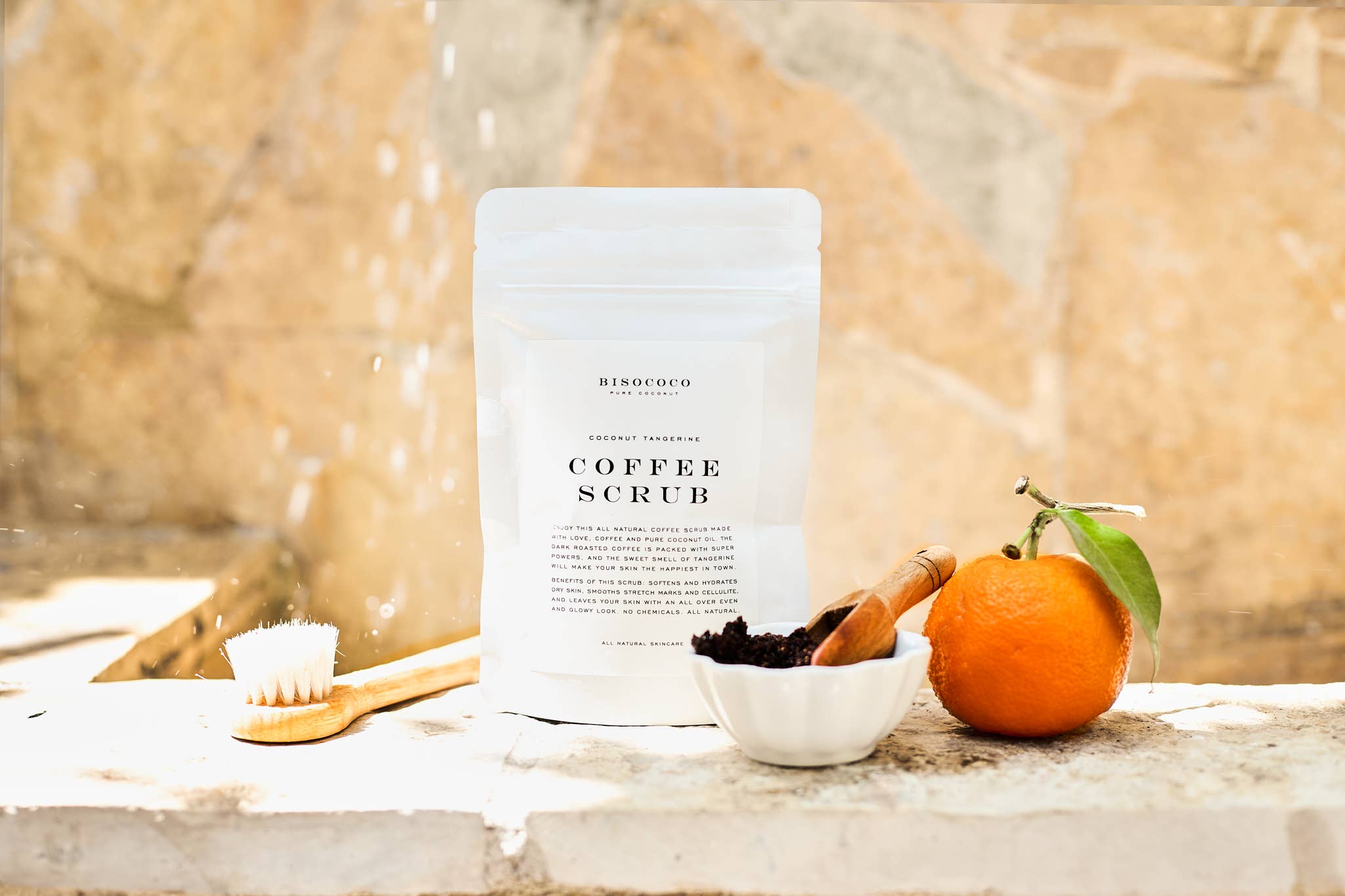 Bisococo - Wholesale Body Scrub/Exfoliant - COCONUT TANGERINE COFFEE SCRUB | Body & Skin | Natural |250G7