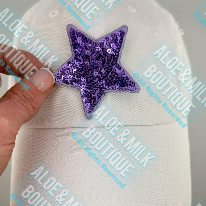 Aloe and Milk Boutique - Wholesale Patch - New Sequin Star Small, sequin star patch, cheer patch11