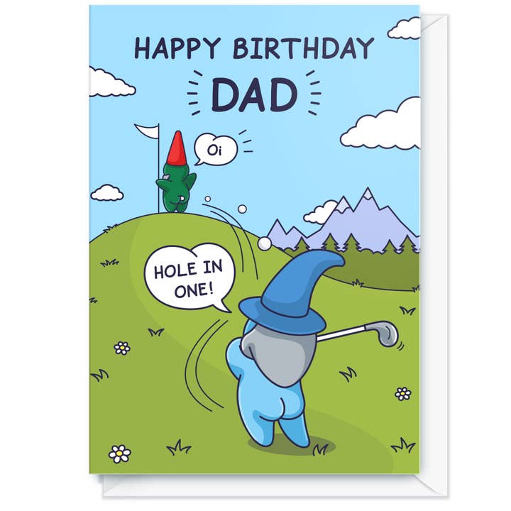 Cheeky Legends - Wholesale Birthday Card - Funny Birthday Card For Dad - Golf Joke Hole In One - Happy Birthday Dad - Golfing Card3