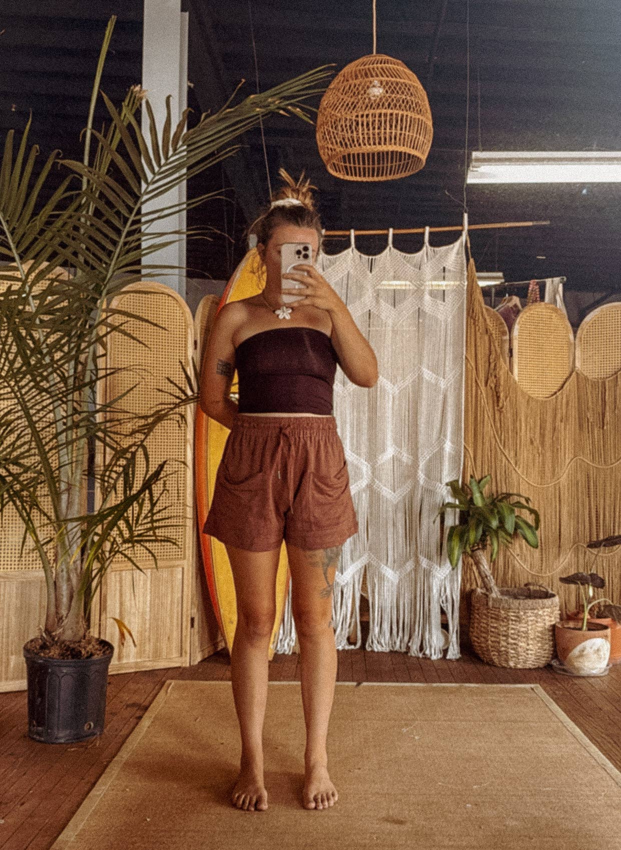 Gardenbelle Shop - Wholesale Shorts - Women's - Organic Hemp Boho Shorts, Slouchy Natural Shorts13